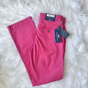 NWT Vineyard Vines Mens Breaker Regular Fit Chino Pants Lobster Reef Pink 28x32